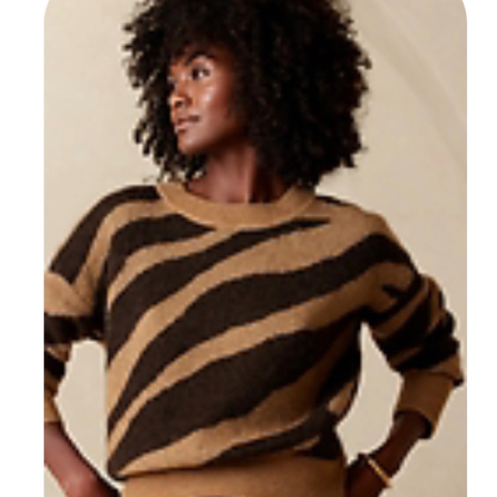 NWT - Banana Republic Zebra Sweater - Size XL